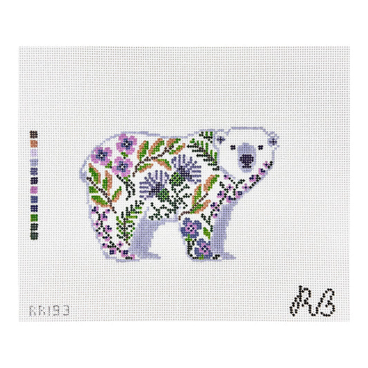 Rachel Barri Pearl The Polar Bear Needlepoint Canvas