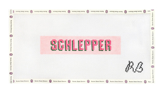 Rachel Barri Schlepper Key Fob Needlepoint Canvas - Pink
