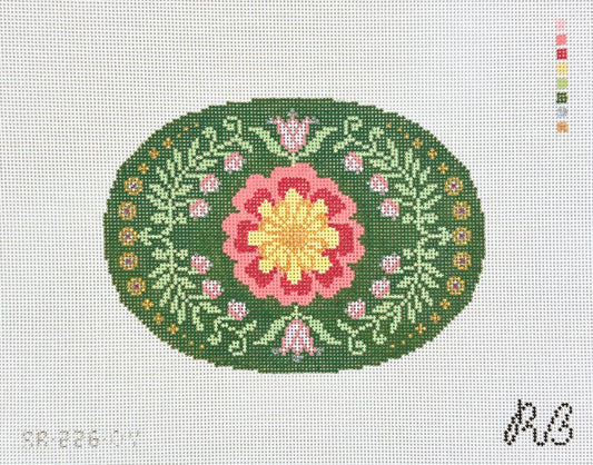 Rachel Barri Tulip Oval Needlepoint Canvas