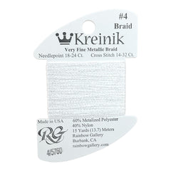 Rainbow Gallery Kreinik Braid #4 - 5760 Marshmallow