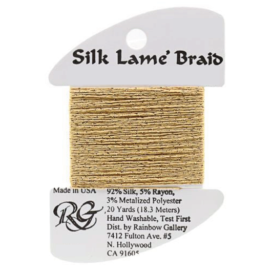Rainbow Gallery Silk Lame Braid 18 - 094 True Gold