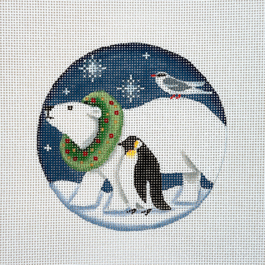 Rebecca Wood Designs Arctic Animals Needlepoint Canvas - 18M