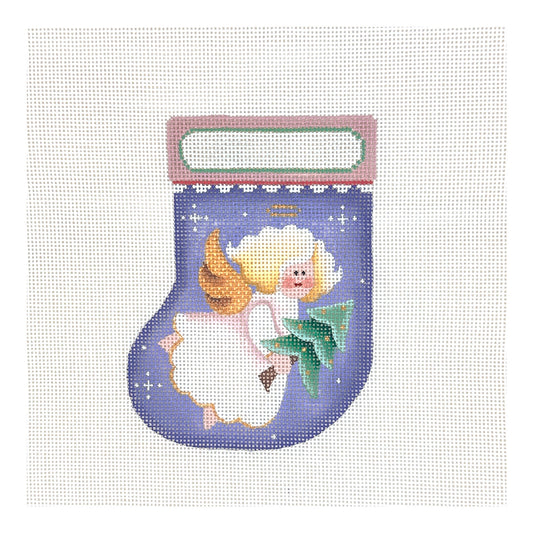 Rebecca Wood Designs Baby Angel Mini Stocking Needlepoint Canvas