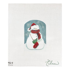 Rebecca Wood Designs Christmas Snowman Needlepoint Canvas