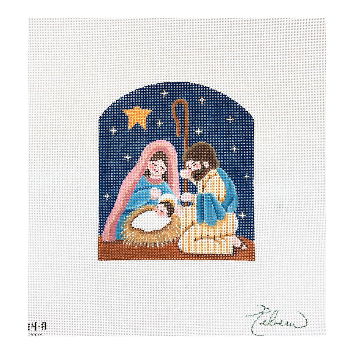 Rebecca Wood Designs Dome Jesus, Mary Needlepoint Canvas