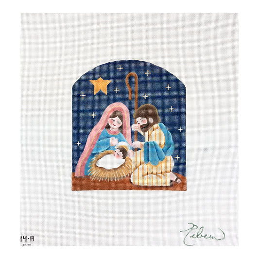 Rebecca Wood Designs Dome Jesus, Mary Needlepoint Canvas