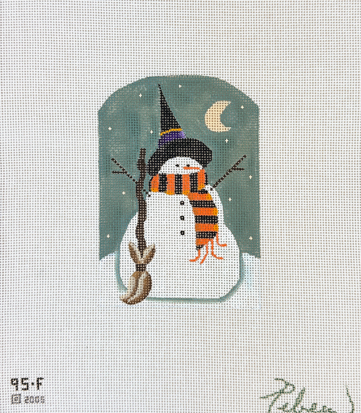 Rebecca Wood Designs Halloween Snow Needlepoint Canvas