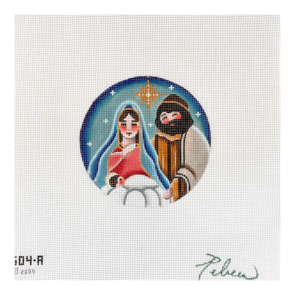 Rebecca Wood Designs Mary, Joseph, Jesus Needlepoint Canvas