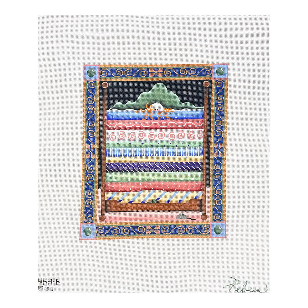 Rebecca Wood Designs Princess & The Pea Needlepoint Canvas