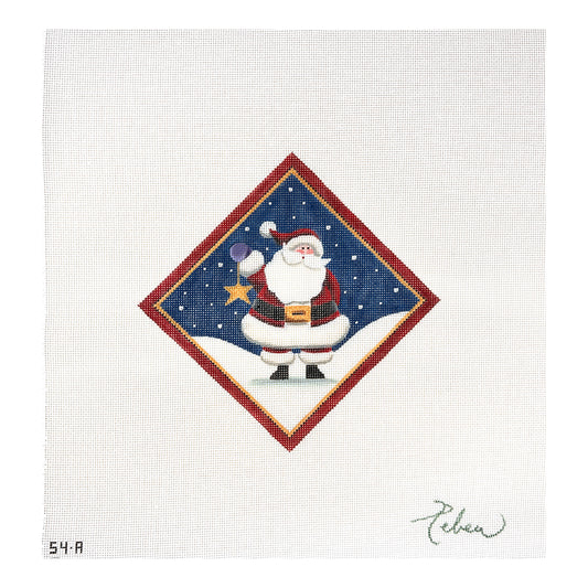 Rebecca Wood Designs Santas Star Needlepoint Canvas