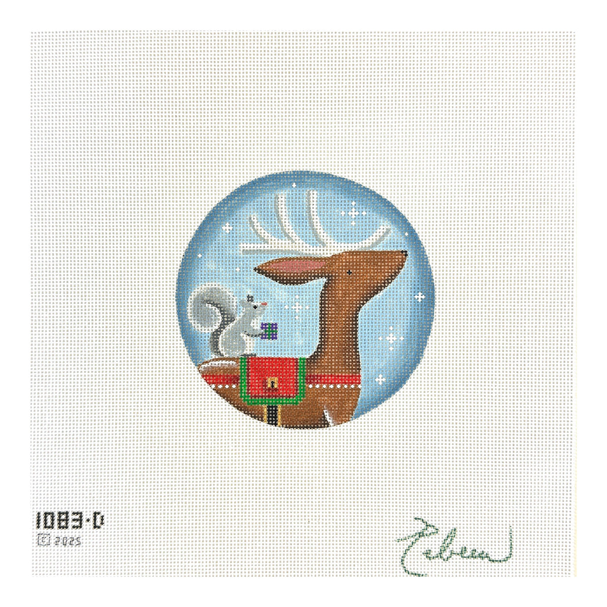 Rebecca Wood Designs Woodland Present Needlepoint Canvas