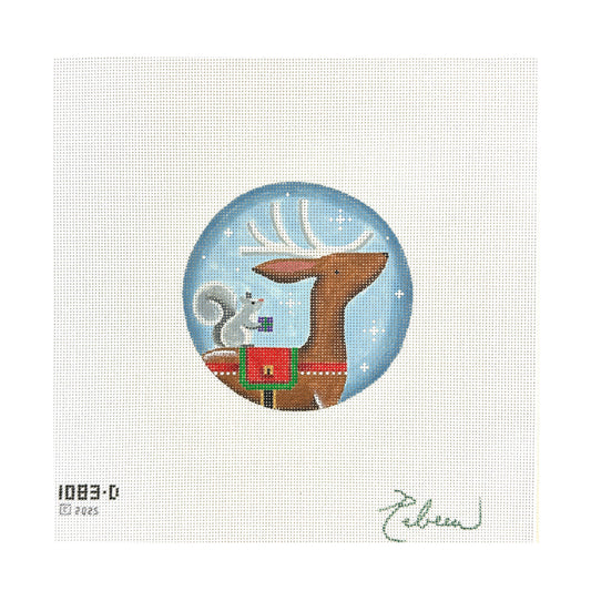 Rebecca Wood Designs Woodland Present Needlepoint Canvas