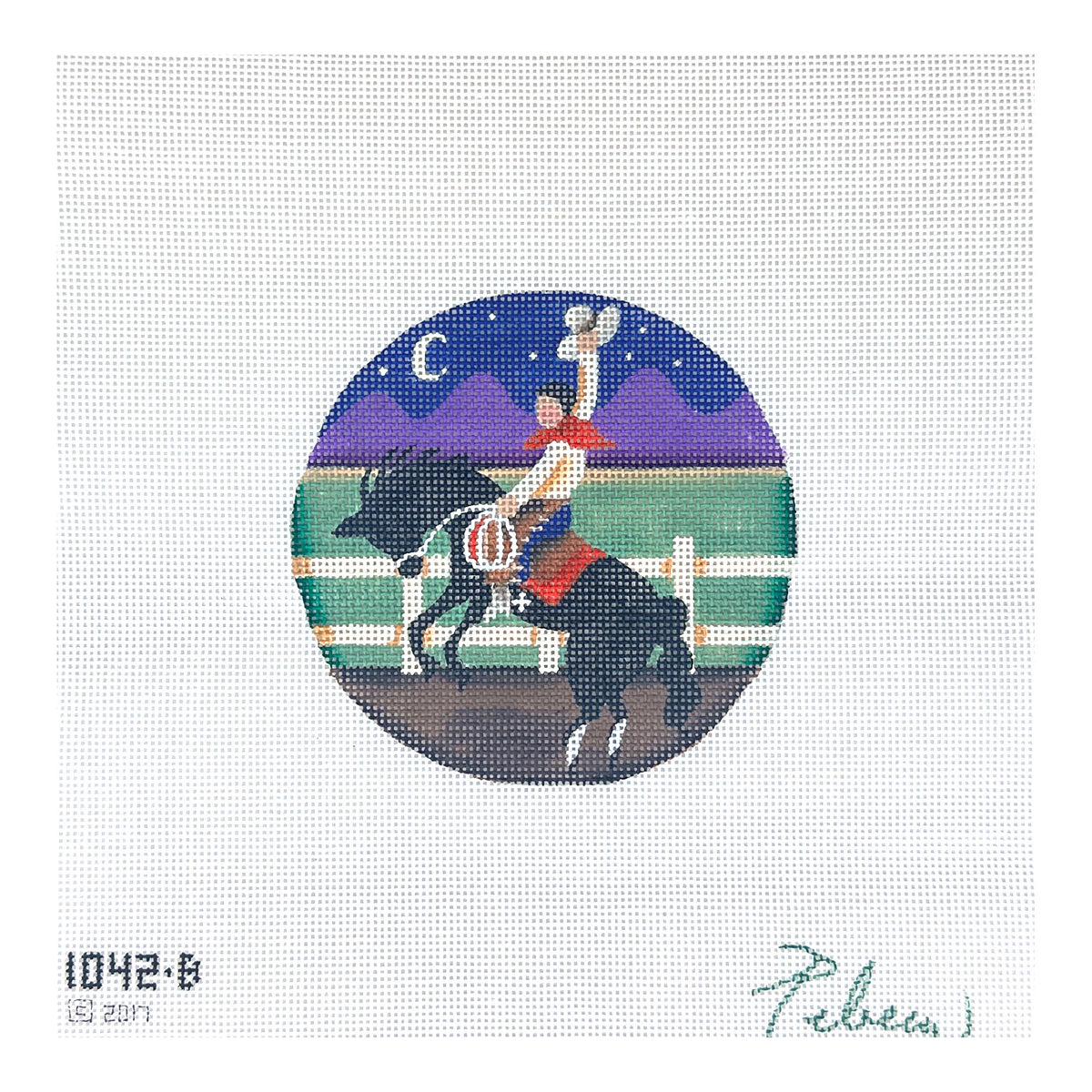 Rebecca Wood Designs Yee-Haw Needlepoint Canvas - 18M