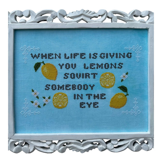 Rebel Stitcher Designs Lemons Cross Stitch Pattern