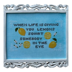 Rebel Stitcher Designs Lemons Cross Stitch Pattern