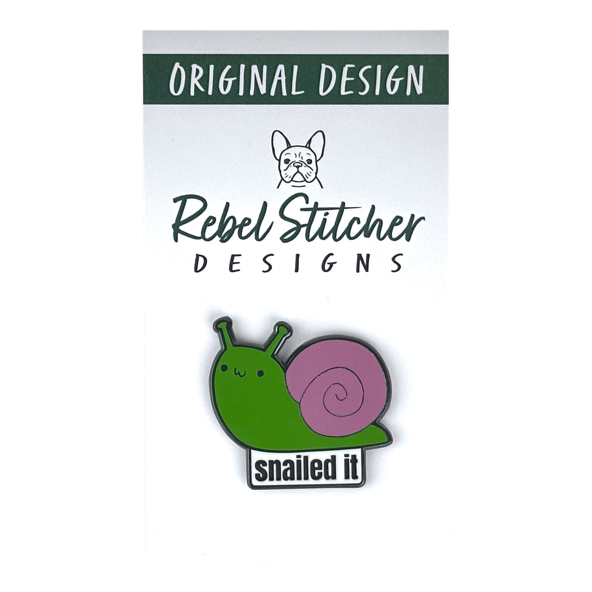 Rebel Stitcher Designs Snailed It Needle Minder