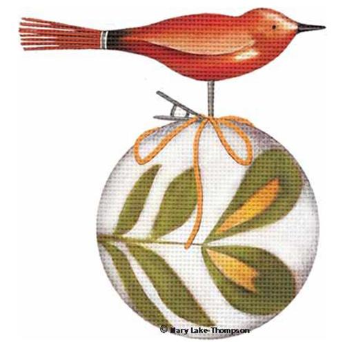 Melissa Shirley Designs Bird Ball Ornament Needlepoint Canvas