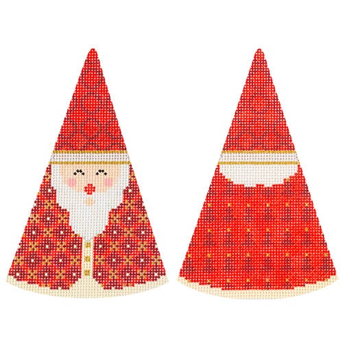 Needlepoint To Go Red Circles Hat Santa Cone Needlepoint Canvas