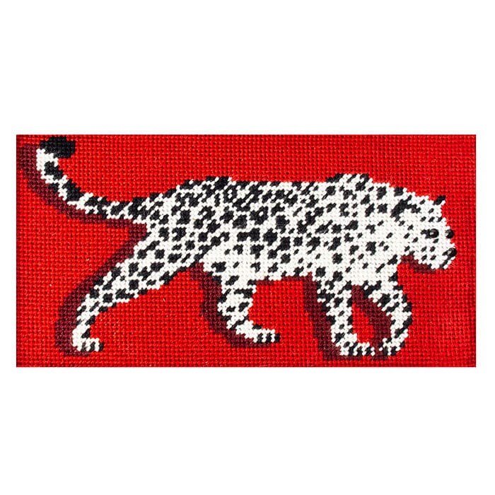 Needlepoint To Go Red Leopard Clutch Insert Needlepoint Canvas