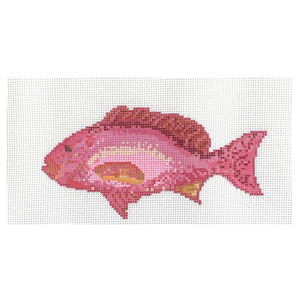 Atlantic Blue Canvas The Stitching Sue Red Snapper Needlepoint Canvas