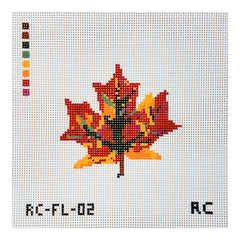 RenniCo Almost Christmas Leaf Needlepoint Canvas