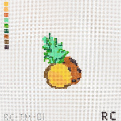 RenniCo Pineapple Mini Needlepoint Canvas