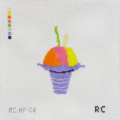 RenniCo POG (Papaya, Orange, Guava) Shave Ice Needlepoint Canvas
