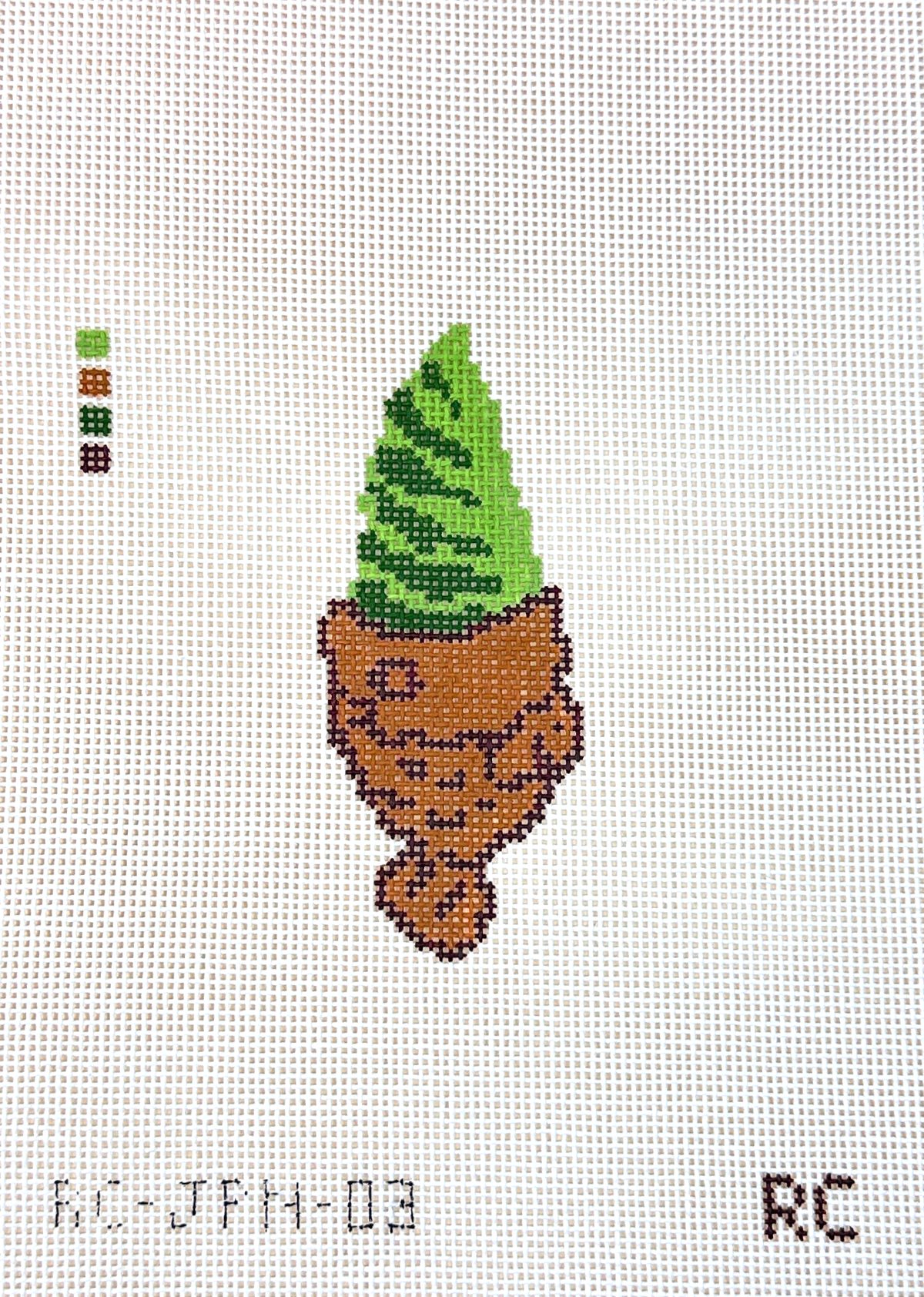 RenniCo Taiyaki Matcha Needlepoint Canvas