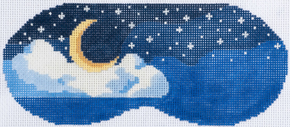 Rittenhouse Needlepoint Designs Moon and Stars Sleep Mask Needlepoint Canvas