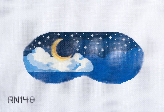 Rittenhouse Needlepoint Designs Moon and Stars Sleep Mask Needlepoint Canvas