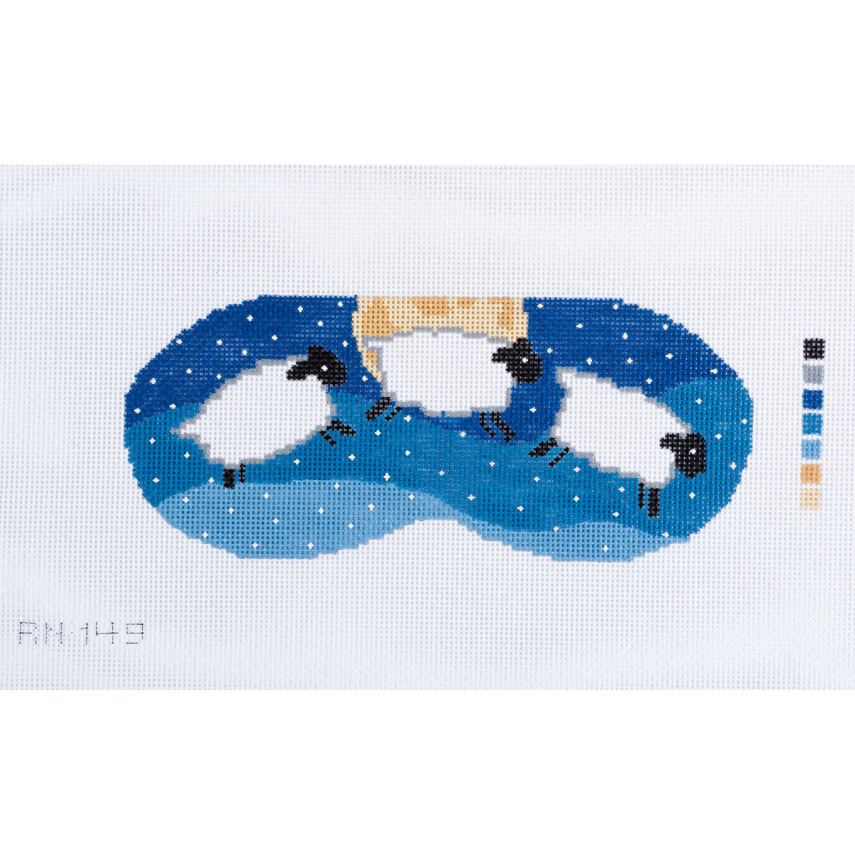 Rittenhouse Needlepoint Designs Sheep Sleep Mask Needlepoint Canvas