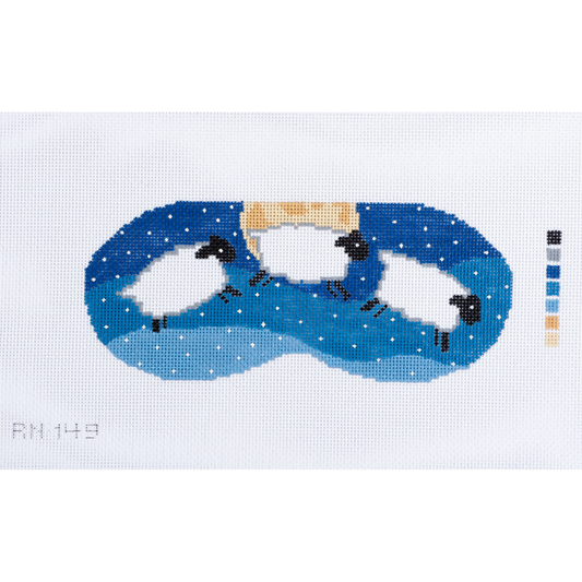 Rittenhouse Needlepoint Designs Sheep Sleep Mask Needlepoint Canvas
