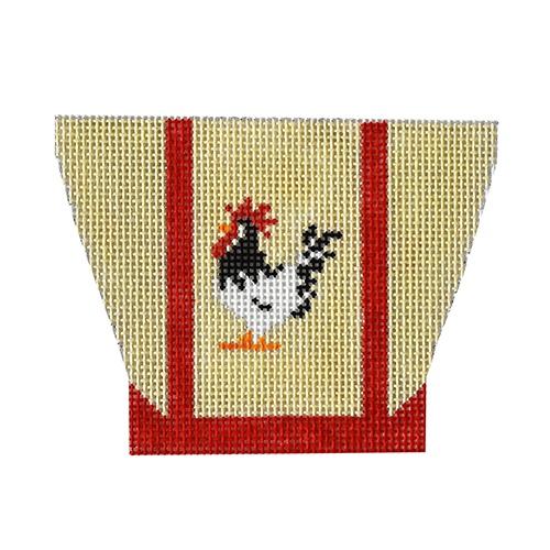 Vallerie Needlepoint Gallery Rooster Mini Tote Needlepoint Canvas