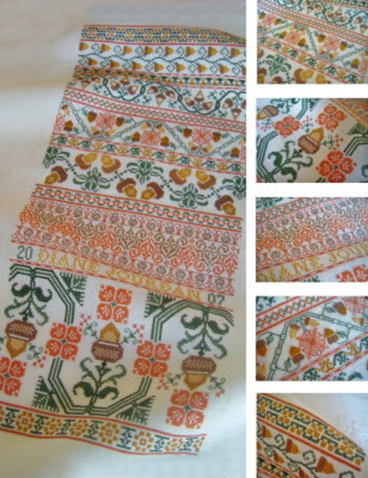 Sampler Cove Acorns Away Cross Stitch Pattern