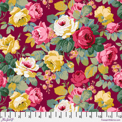 Sanderson Art of the Garden Chelsea Floral Cotton Fabric - Mulberry