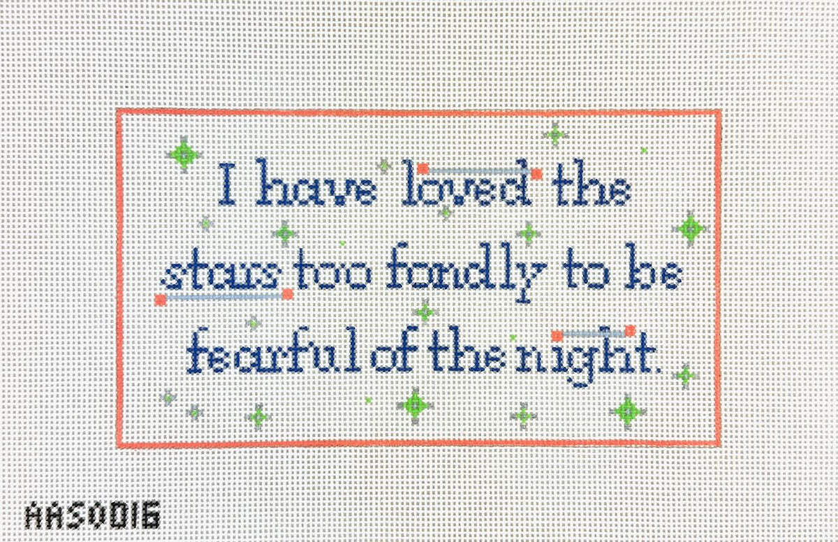 Saturnalia Stitching Ad Astra Stitching I Have Loved the Stars Needlepoint Canvas