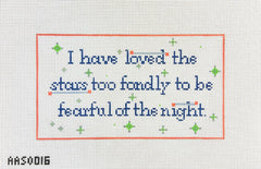 Saturnalia Stitching Ad Astra Stitching I Have Loved the Stars Needlepoint Canvas