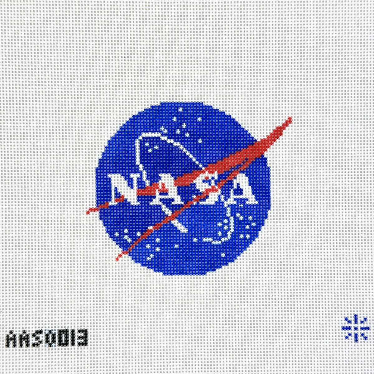 Saturnalia Stitching Ad Astra Stitching NASA Logo Needlepoint Canvas