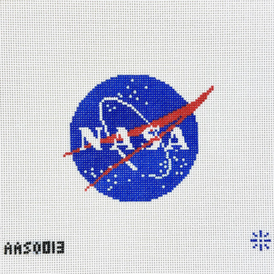 Saturnalia Stitching Ad Astra Stitching NASA Logo Needlepoint Canvas