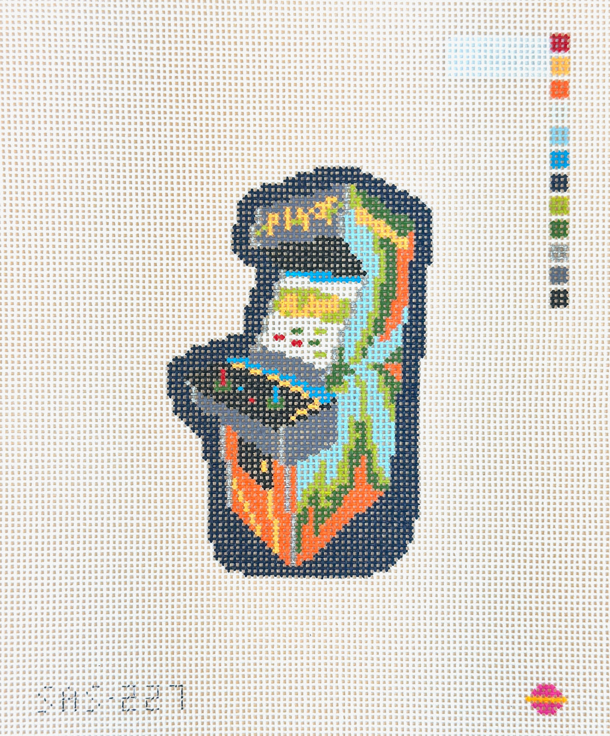 Saturnalia Stitching Arcade Game Terminal Needlepoint Canvas