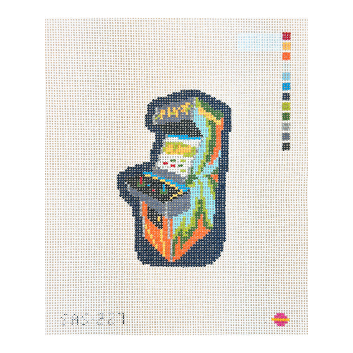 Saturnalia Stitching Arcade Game Terminal Needlepoint Canvas