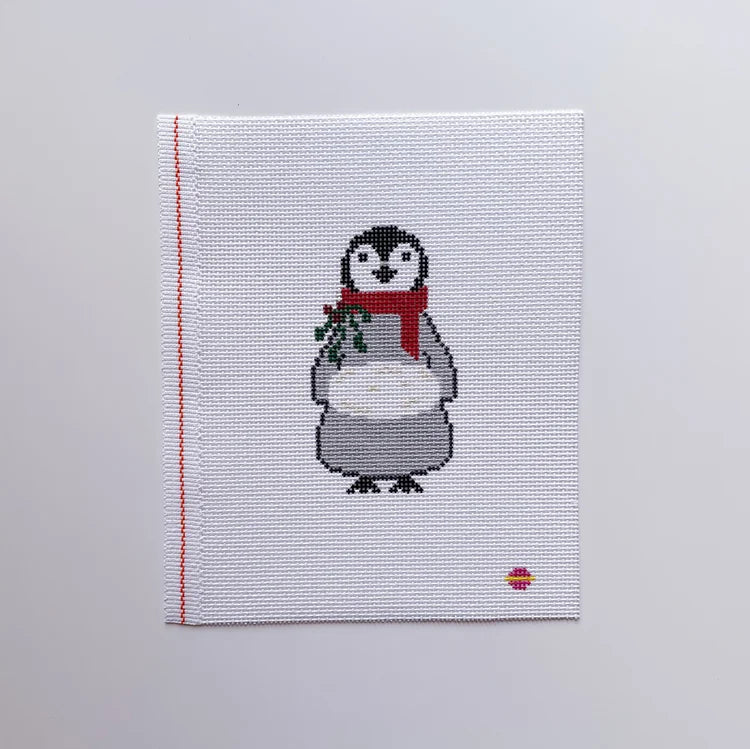 Saturnalia Stitching Baby Penguin with Muff Needlepoint Canvas - 13M
