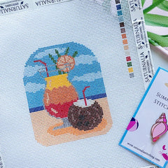 Saturnalia Stitching Bevvies on the Beach Needlepoint Canvas