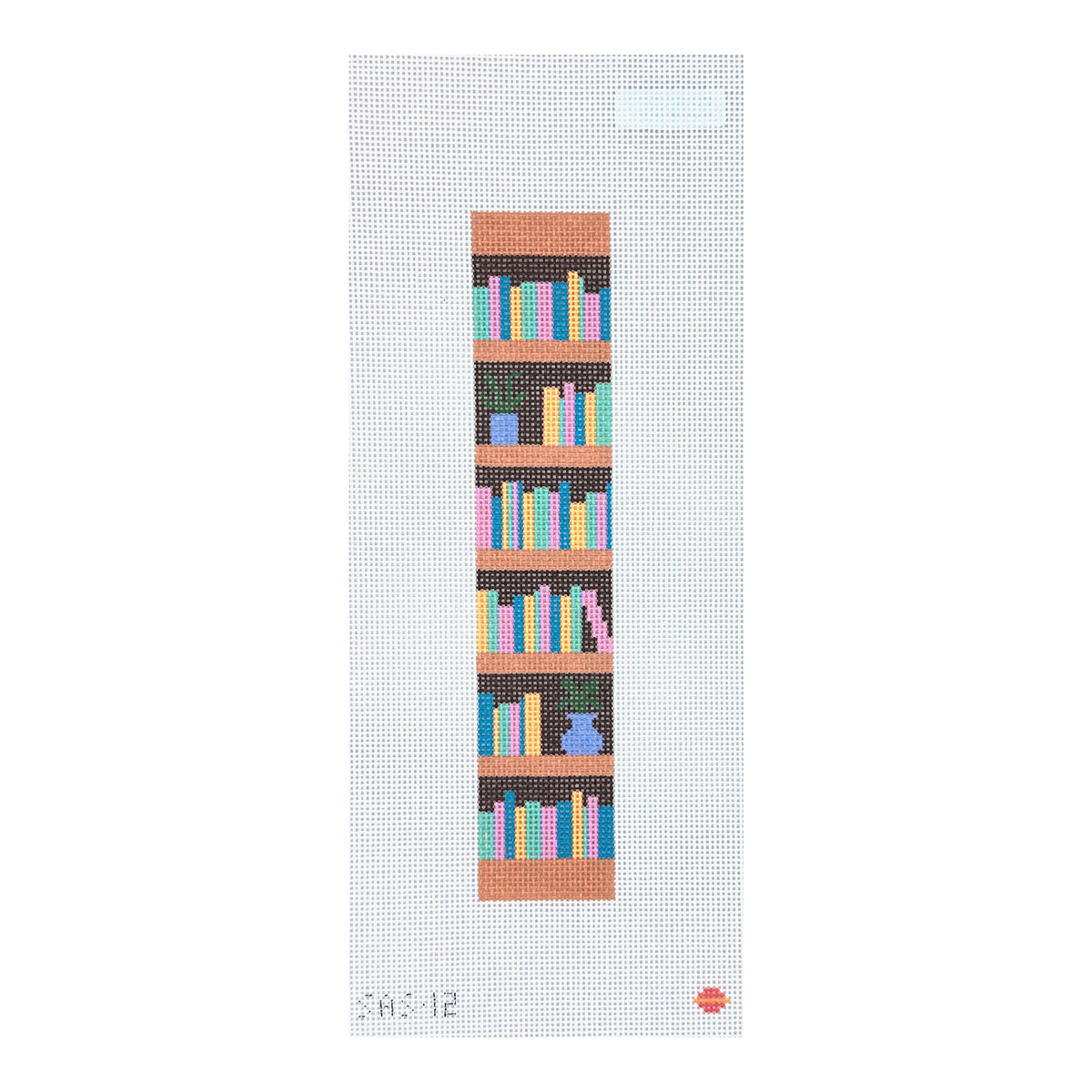 Saturnalia Stitching Bookish Bookmark Key Fob Needlepoint Canvas