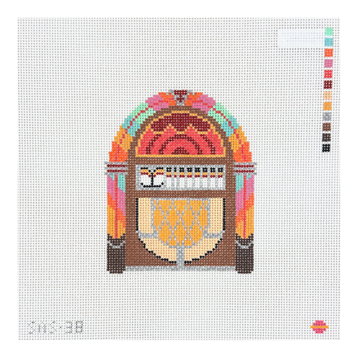 Saturnalia Stitching Jukebox Needlepoint Canvas