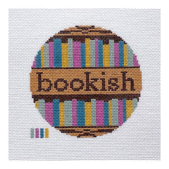 Saturnalia Stitching Bookish Round Needlepoint Canvas