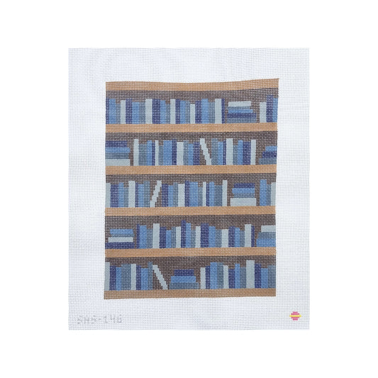 Saturnalia Stitching Bookshelf Background Needlepoint Canvas - 13M