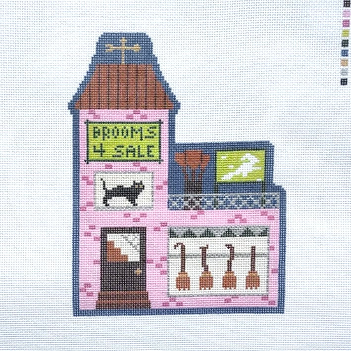 Saturnalia Stitching Broom Shoppe Needlepoint Canvas - 13M