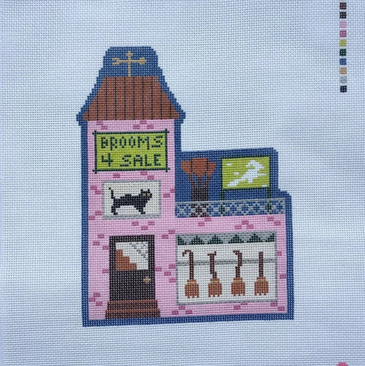 Saturnalia Stitching Broom Shoppe Needlepoint Canvas - 13M