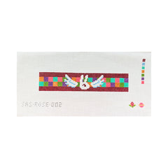 Saturnalia Stitching Bunny Bookmark Needlepoint Canvas